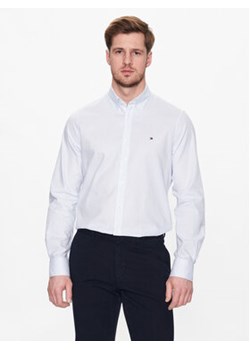 Tommy Hilfiger Koszula Oxford Print MW0MW30634 Biały Slim Fit ze sklepu MODIVO w kategorii Koszule męskie - zdjęcie 168667649