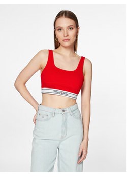 Tommy Jeans Top DW0DW15300 Czerwony Slim Fit ze sklepu MODIVO w kategorii Bluzki damskie - zdjęcie 168667926