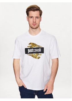 Just Cavalli T-Shirt 74OBHF07 Biały Regular Fit ze sklepu MODIVO w kategorii T-shirty męskie - zdjęcie 168668826