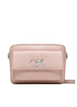 Calvin Klein Torebka Re-Lock Camera Bag With Flap K60K609114 Różowy ze sklepu MODIVO w kategorii Listonoszki - zdjęcie 168668937