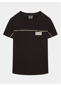 EA7 Emporio Armani T-Shirt 3RBT68 BJ03Z 1200 Czarny Regular Fit ze sklepu MODIVO w kategorii T-shirty chłopięce - zdjęcie 168669325