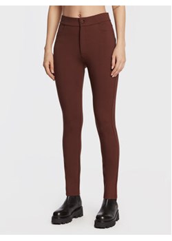 Marella Spodnie materiałowe Nitrite 37860229 Brązowy Slim Fit ze sklepu MODIVO w kategorii Spodnie damskie - zdjęcie 168669458