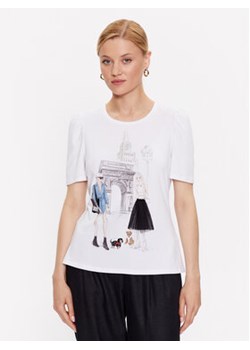 DKNY T-Shirt P3DHRSLK Biały Regular Fit ze sklepu MODIVO w kategorii Bluzki damskie - zdjęcie 168670336