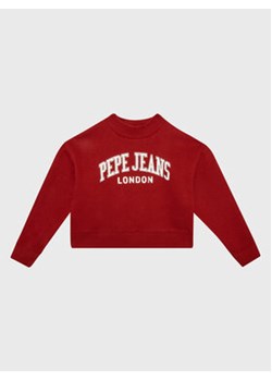 Pepe Jeans Bluza Elisabeth PG581252 Czerwony Relaxed Fit ze sklepu MODIVO w kategorii Bluzy dziewczęce - zdjęcie 168671128