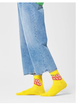 Happy Socks Skarpety wysokie damskie GRE13-2200 Żółty ze sklepu MODIVO w kategorii Skarpetki damskie - zdjęcie 168671196