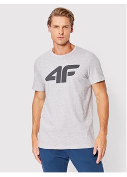 4F T-Shirt H4Z22-TSM353 Szary Regular Fit ze sklepu MODIVO w kategorii T-shirty męskie - zdjęcie 168671547