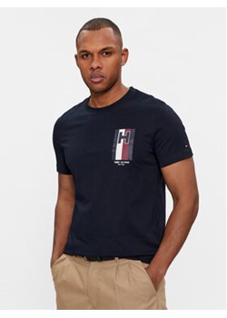 Tommy Hilfiger T-Shirt H Emblem Tee MW0MW33687 Granatowy Slim Fit ze sklepu MODIVO w kategorii T-shirty męskie - zdjęcie 168672285