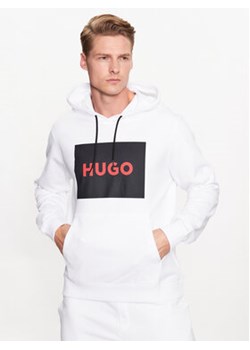 Hugo Bluza Duratschi223 50473168 Biały Regular Fit ze sklepu MODIVO w kategorii Bluzy męskie - zdjęcie 168672469
