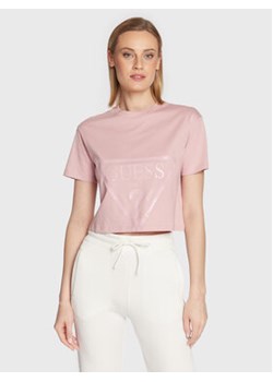 Guess T-Shirt Adele V2YI06 K8HM0 Różowy Regular Fit ze sklepu MODIVO w kategorii Bluzki damskie - zdjęcie 168672549