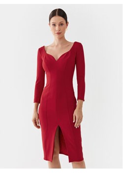Elisabetta Franchi Sukienka koktajlowa AB-415-36E2-V400 Czerwony Regular Fit ze sklepu MODIVO w kategorii Sukienki - zdjęcie 168672617