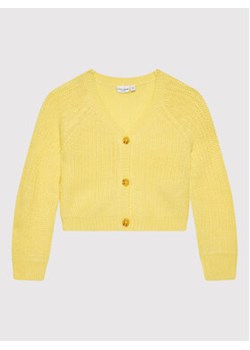 NAME IT Kardigan 13202105 Żółty Regular Fit ze sklepu MODIVO w kategorii Swetry dziewczęce - zdjęcie 168672688