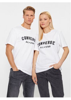 Converse T-Shirt Classic Fit All Star Center Front Tee 10024566-A04 Biały Regular Fit ze sklepu MODIVO w kategorii Bluzki damskie - zdjęcie 168672776