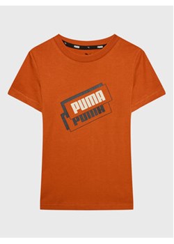 Puma T-Shirt Alpha Holiday 670109 Pomarańczowy Regular Fit ze sklepu MODIVO w kategorii T-shirty chłopięce - zdjęcie 168673326