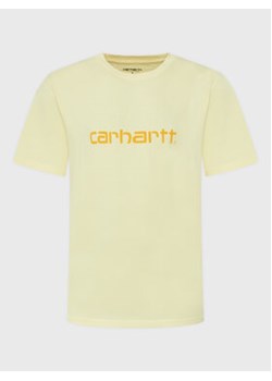 Carhartt WIP T-Shirt Script I031047 Żółty Regular Fit ze sklepu MODIVO w kategorii T-shirty męskie - zdjęcie 168673366