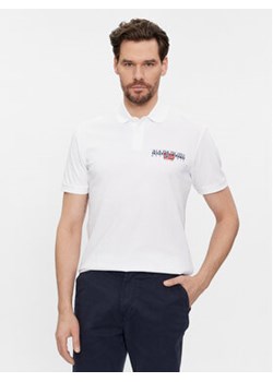 Napapijri Polo E-Aylmer NP0A4HTN Biały Regular Fit ze sklepu MODIVO w kategorii T-shirty męskie - zdjęcie 168674499