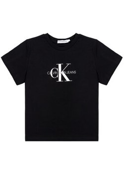 Calvin Klein Jeans T-Shirt Monogram Logo IU0IU00068 Czarny Regular Fit ze sklepu MODIVO w kategorii T-shirty chłopięce - zdjęcie 168675456