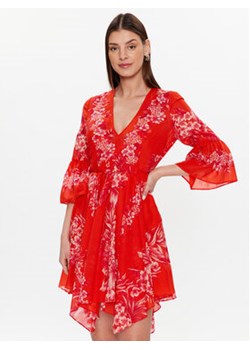 TWINSET Sukienka letnia 231TT2452 Czerwony Regular Fit ze sklepu MODIVO w kategorii Sukienki - zdjęcie 168675525
