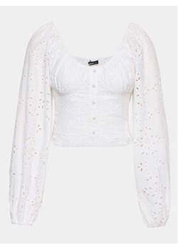Gina Tricot Bluzka 19971 Biały Regular Fit ze sklepu MODIVO w kategorii Bluzki damskie - zdjęcie 168676048