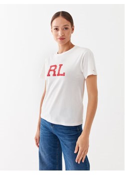 Polo Ralph Lauren T-Shirt 211892611007 Biały Regular Fit ze sklepu MODIVO w kategorii Bluzki damskie - zdjęcie 168676288