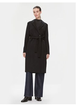 Calvin Klein Płaszcz wełniany Essential K20K205937 Czarny Regular Fit ze sklepu MODIVO w kategorii Płaszcze damskie - zdjęcie 168677149