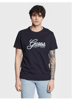 Guess T-Shirt 3D Embro M3GI25 K8FQ4 Granatowy Regular Fit ze sklepu MODIVO w kategorii T-shirty męskie - zdjęcie 168677879