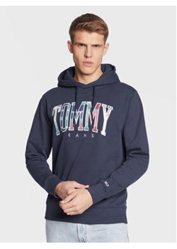 Tommy Jeans Bluza Tartan DM0DM15696 Granatowy Regular Fit ze sklepu MODIVO w kategorii Bluzy męskie - zdjęcie 168678305