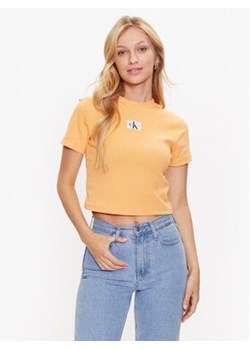 Calvin Klein Jeans T-Shirt J20J221595 Pomarańczowy Regular Fit ze sklepu MODIVO w kategorii Bluzki damskie - zdjęcie 168678916
