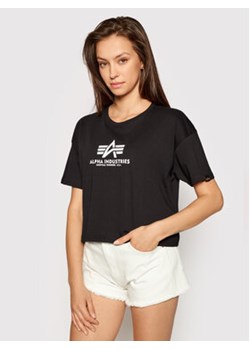 Alpha Industries T-Shirt Basic T Cos 116050 Czarny Oversize ze sklepu MODIVO w kategorii Bluzki damskie - zdjęcie 168679038