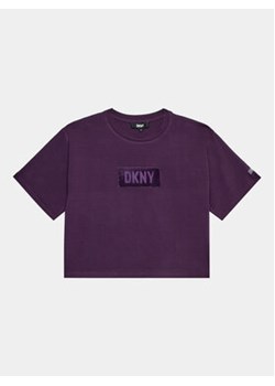 DKNY T-Shirt D35T02 S Fioletowy Regular Fit ze sklepu MODIVO w kategorii Bluzki dziewczęce - zdjęcie 168680115