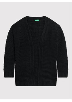 United Colors Of Benetton Kardigan 1087C6316 Czarny Regular Fit ze sklepu MODIVO w kategorii Swetry dziewczęce - zdjęcie 168680799