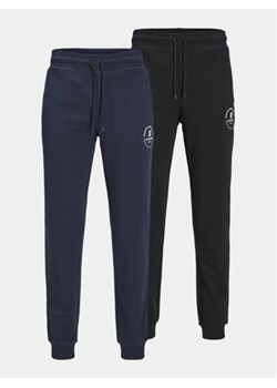 Jack&Jones Komplet 2 par spodni Jpstgordon Jjswift Sweat Pants 2Pk Mp 12257018 Czarny Regular Fit ze sklepu MODIVO w kategorii Spodnie męskie - zdjęcie 168681546