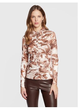 Guess Koszula Milana W2BP43 KBEM0 Beżowy Slim Fit ze sklepu MODIVO w kategorii Koszule damskie - zdjęcie 168681998