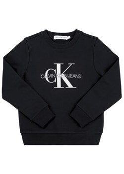 Calvin Klein Jeans Bluza Monogram Logo IU0IU00069 Czarny Regular Fit ze sklepu MODIVO w kategorii Bluzy chłopięce - zdjęcie 168682067