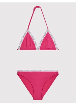 Calvin Klein Swimwear Strój kąpielowy Logo Tape KY0KY00008 Różowy ze sklepu MODIVO w kategorii Stroje kąpielowe - zdjęcie 168682666