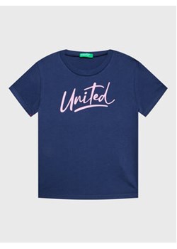 United Colors Of Benetton T-Shirt 3096C10C8 Granatowy Regular Fit ze sklepu MODIVO w kategorii T-shirty chłopięce - zdjęcie 168682849