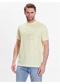 KARL LAGERFELD T-Shirt Crew Neck 755053 532224 Żółty Regular Fit ze sklepu MODIVO w kategorii T-shirty męskie - zdjęcie 168683245