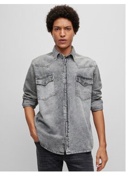 Boss Koszula jeansowa Lebop 50489489 Szary Relaxed Fit ze sklepu MODIVO w kategorii Koszule męskie - zdjęcie 168684027