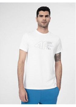 4F T-Shirt 4FSS23TTSHM303 Biały Regular Fit ze sklepu MODIVO w kategorii T-shirty męskie - zdjęcie 168684417