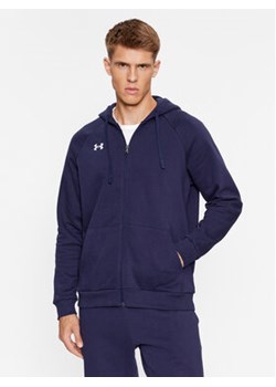 Under Armour Bluza Ua Rival Fleece Fz Hoodie 1379767 Granatowy Loose Fit ze sklepu MODIVO w kategorii Bluzy męskie - zdjęcie 168684439