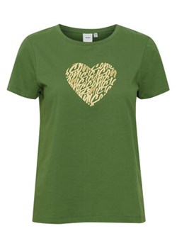 ICHI T-Shirt 20118132 Zielony Regular Fit ze sklepu MODIVO w kategorii Bluzki damskie - zdjęcie 168684457