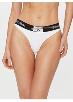 Calvin Klein Swimwear Dół od bikini KW0KW02258 Biały ze sklepu MODIVO w kategorii Stroje kąpielowe - zdjęcie 168684579
