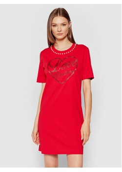 LOVE MOSCHINO Sukienka codzienna W5A0222M 3517 Czerwony Regular Fit ze sklepu MODIVO w kategorii Sukienki - zdjęcie 168684806