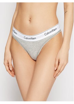Calvin Klein Underwear Stringi 0000F3786E Szary ze sklepu MODIVO w kategorii Majtki damskie - zdjęcie 168685965