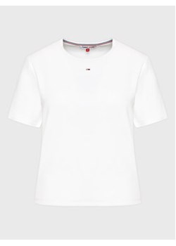 Tommy Jeans Curve T-Shirt Essential DW0DW15108 Biały Regular Fit ze sklepu MODIVO w kategorii Bluzki damskie - zdjęcie 168686059