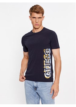 Guess T-Shirt M3BI73 J1314 Granatowy Slim Fit ze sklepu MODIVO w kategorii T-shirty męskie - zdjęcie 168686965
