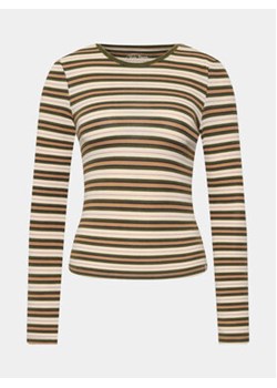 BDG Urban Outfitters Bluza Striped Crew Neck Ls 77096915 Beżowy Slim Fit ze sklepu MODIVO w kategorii Bluzki damskie - zdjęcie 168687047