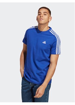 adidas T-Shirt Essentials Single Jersey 3-Stripes T-Shirt IC9338 Niebieski Regular Fit ze sklepu MODIVO w kategorii T-shirty męskie - zdjęcie 168687246