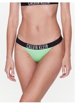 Calvin Klein Swimwear Dół od bikini KW0KW01984 Zielony ze sklepu MODIVO w kategorii Majtki damskie - zdjęcie 168687349