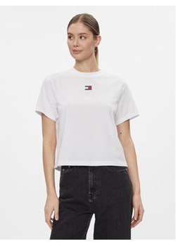 Tommy Jeans T-Shirt Badge DW0DW17391 Biały Boxy Fit ze sklepu MODIVO w kategorii Bluzki damskie - zdjęcie 168687676
