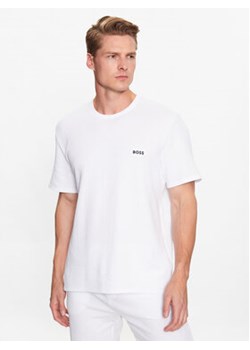 Boss Koszulka piżamowa Waffle 50480834 Biały Regular Fit ze sklepu MODIVO w kategorii Piżamy męskie - zdjęcie 168688446